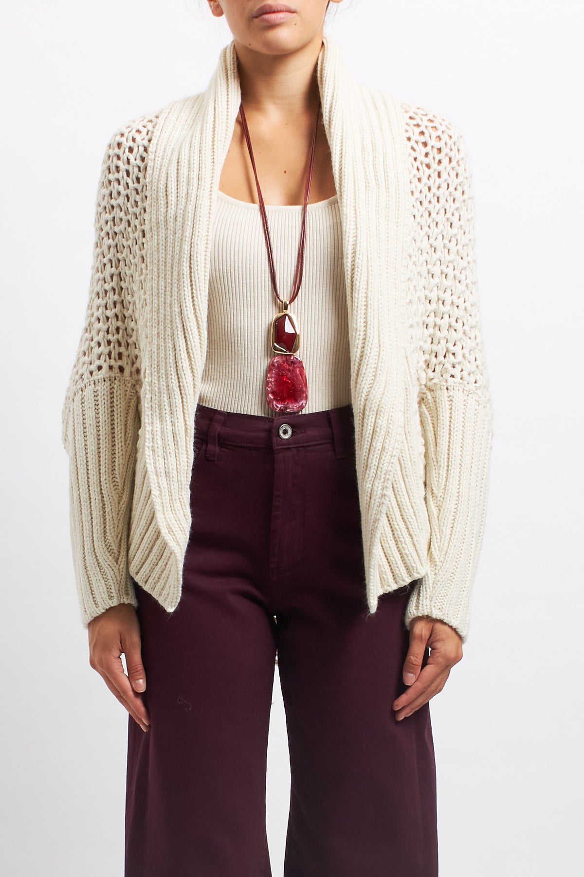 Cardigan traforato