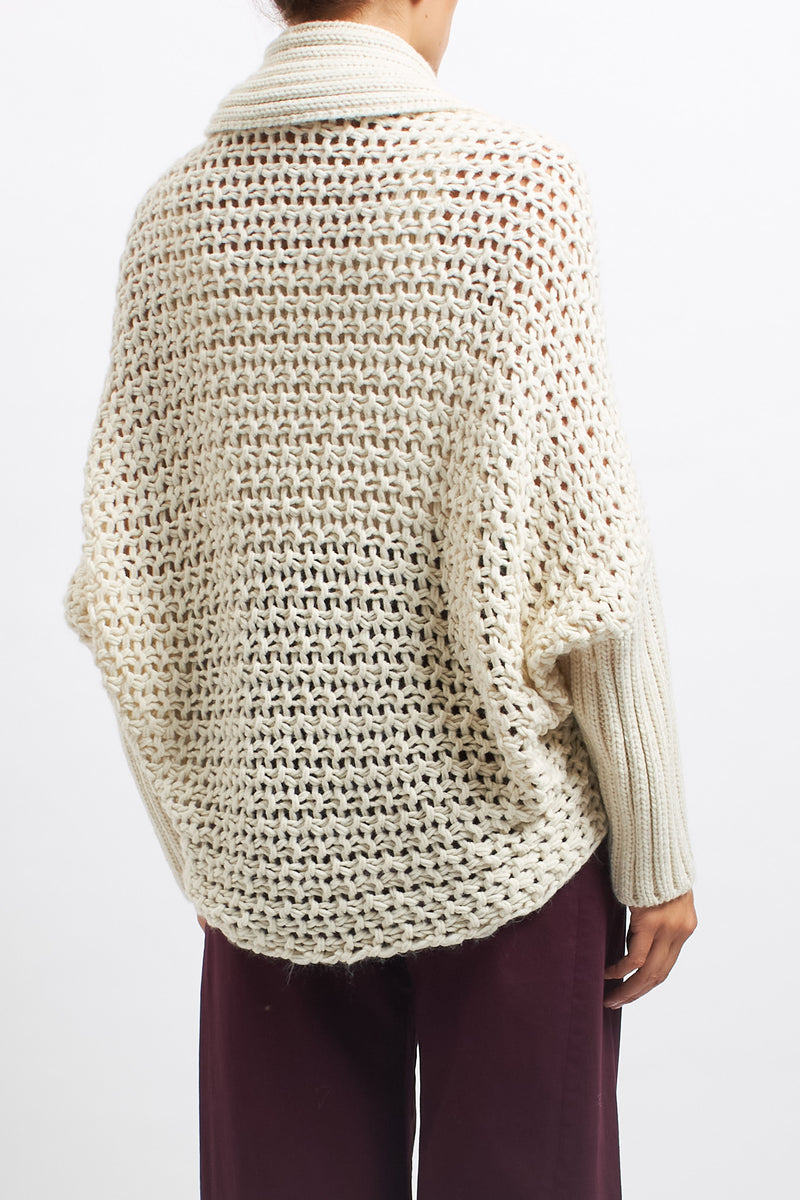 Openwork cardigan