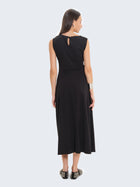 Vestito senza maniche con fiocco laterale