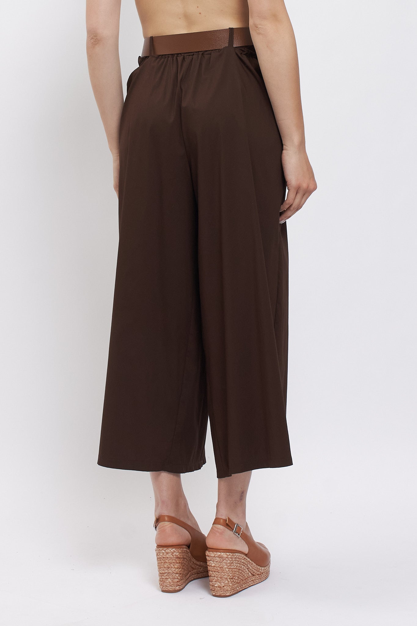 Pantalone crop in cotone