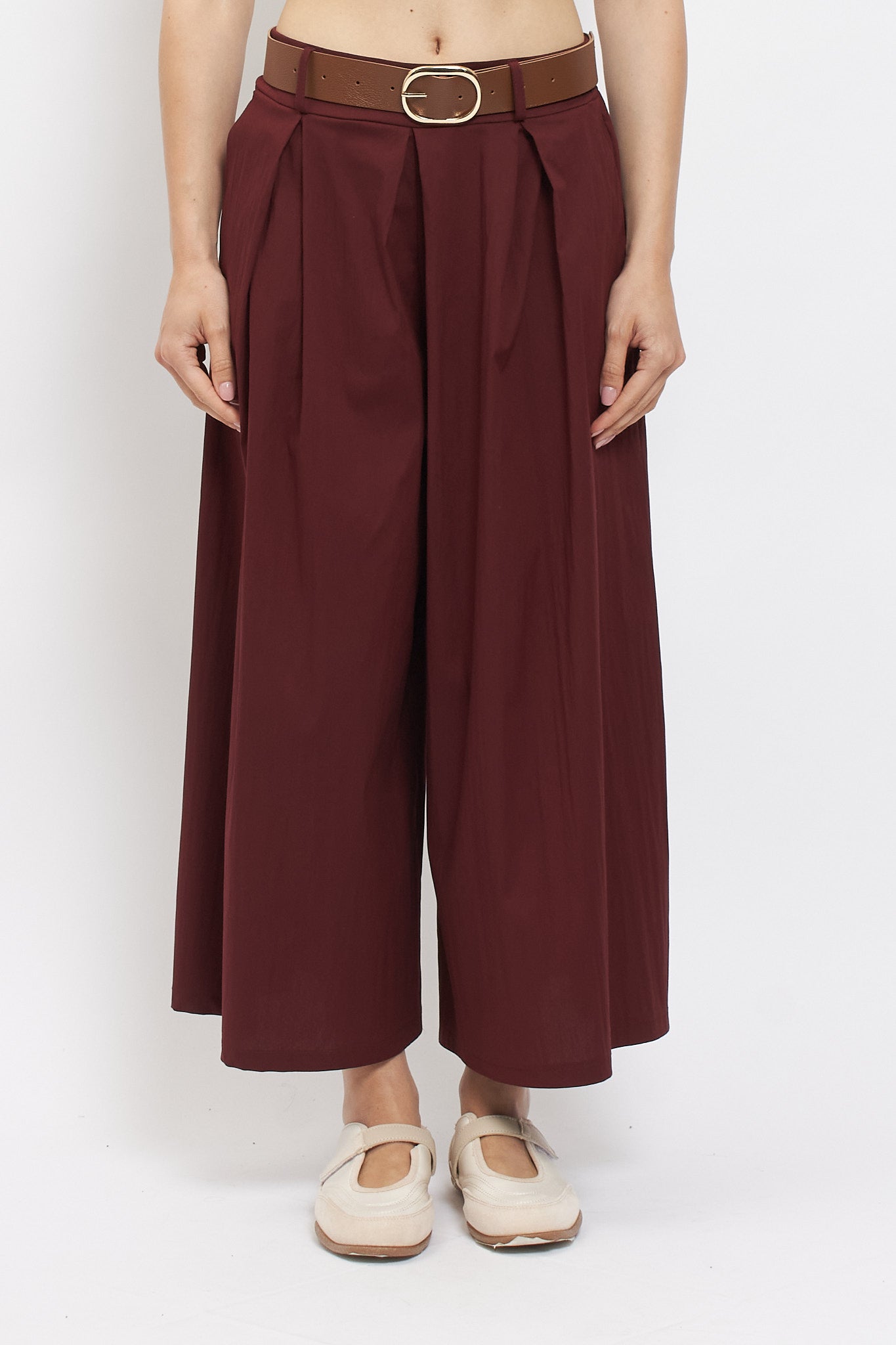 Pantalone crop in cotone