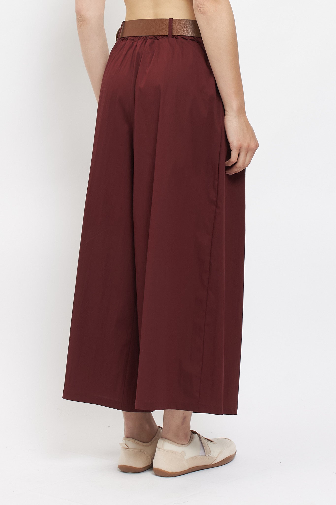 Pantalone crop in cotone