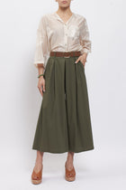 Pantalone crop in cotone