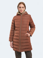 Piumino lungo con pelliccia