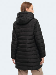 Piumino lungo con pelliccia