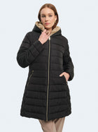 Piumino lungo con pelliccia