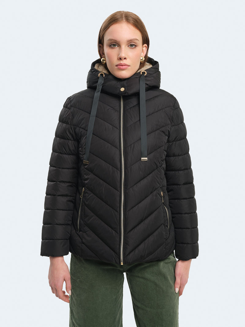 Piumino avvitato con pelliccia