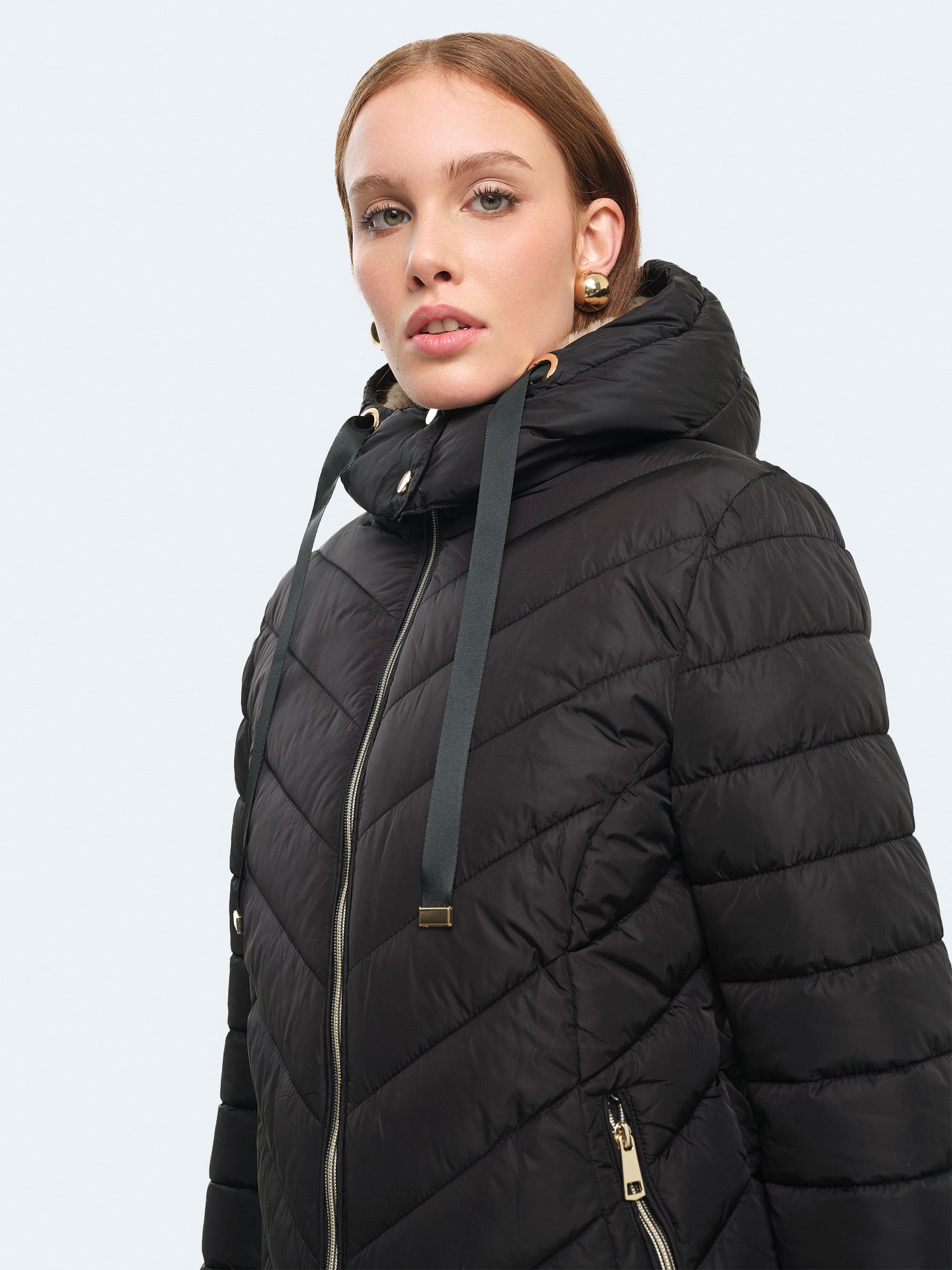 Piumino avvitato con pelliccia