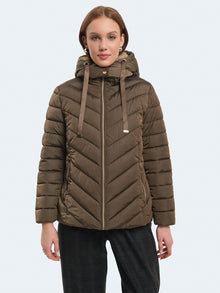 Piumino avvitato con pelliccia