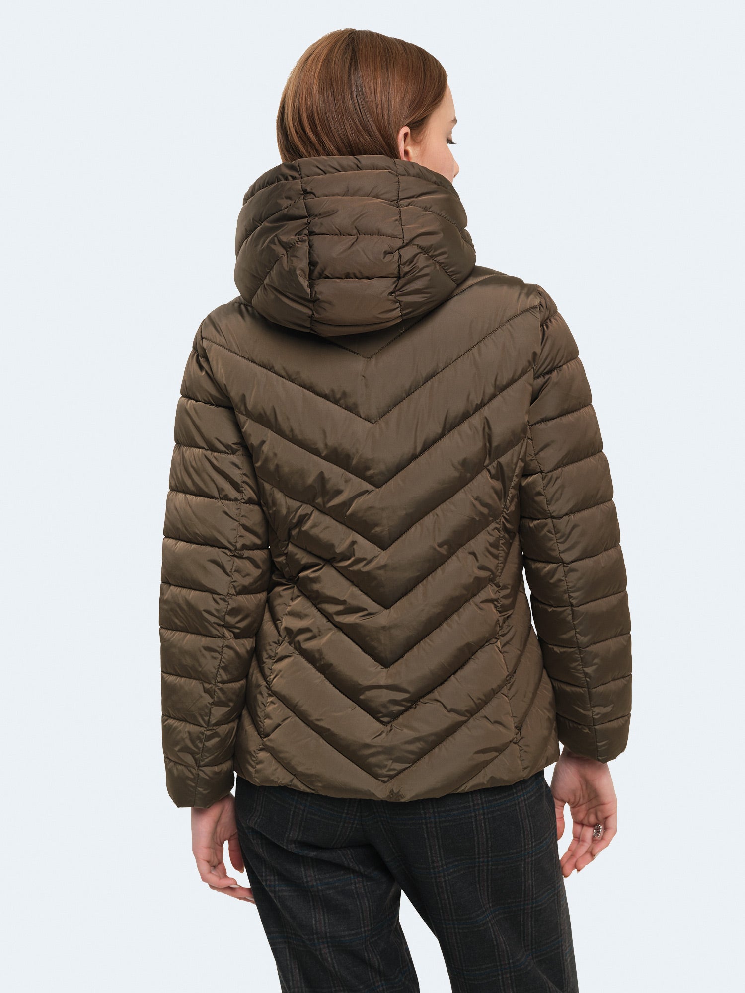 Piumino avvitato con pelliccia