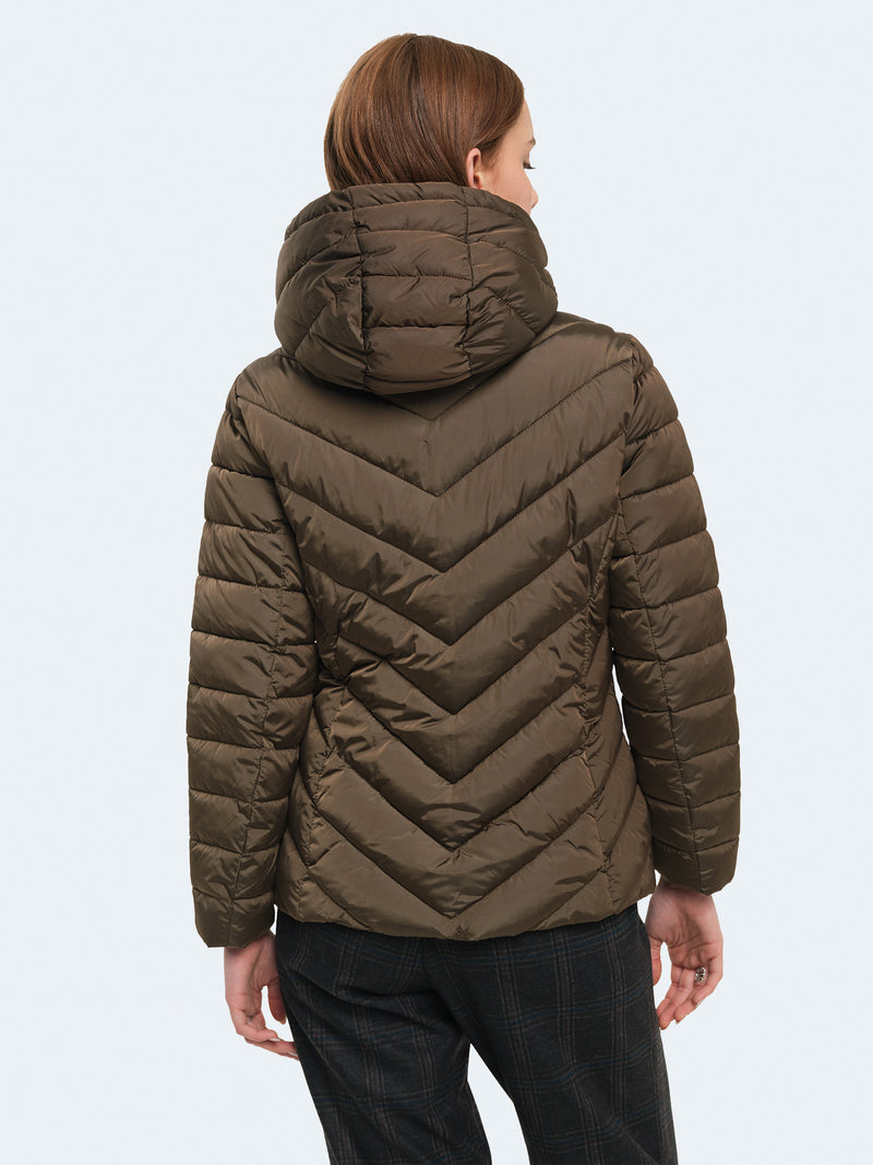 Piumino avvitato con pelliccia