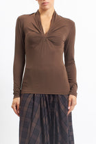 Maglia con scollo a V stretch