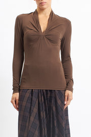 Maglia con scollo a V stretch
