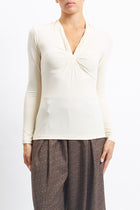 Maglia con scollo a V stretch