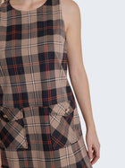 Vestito corto con stampa check