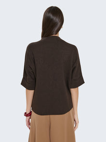 Maglia a maniche corte con ricamo