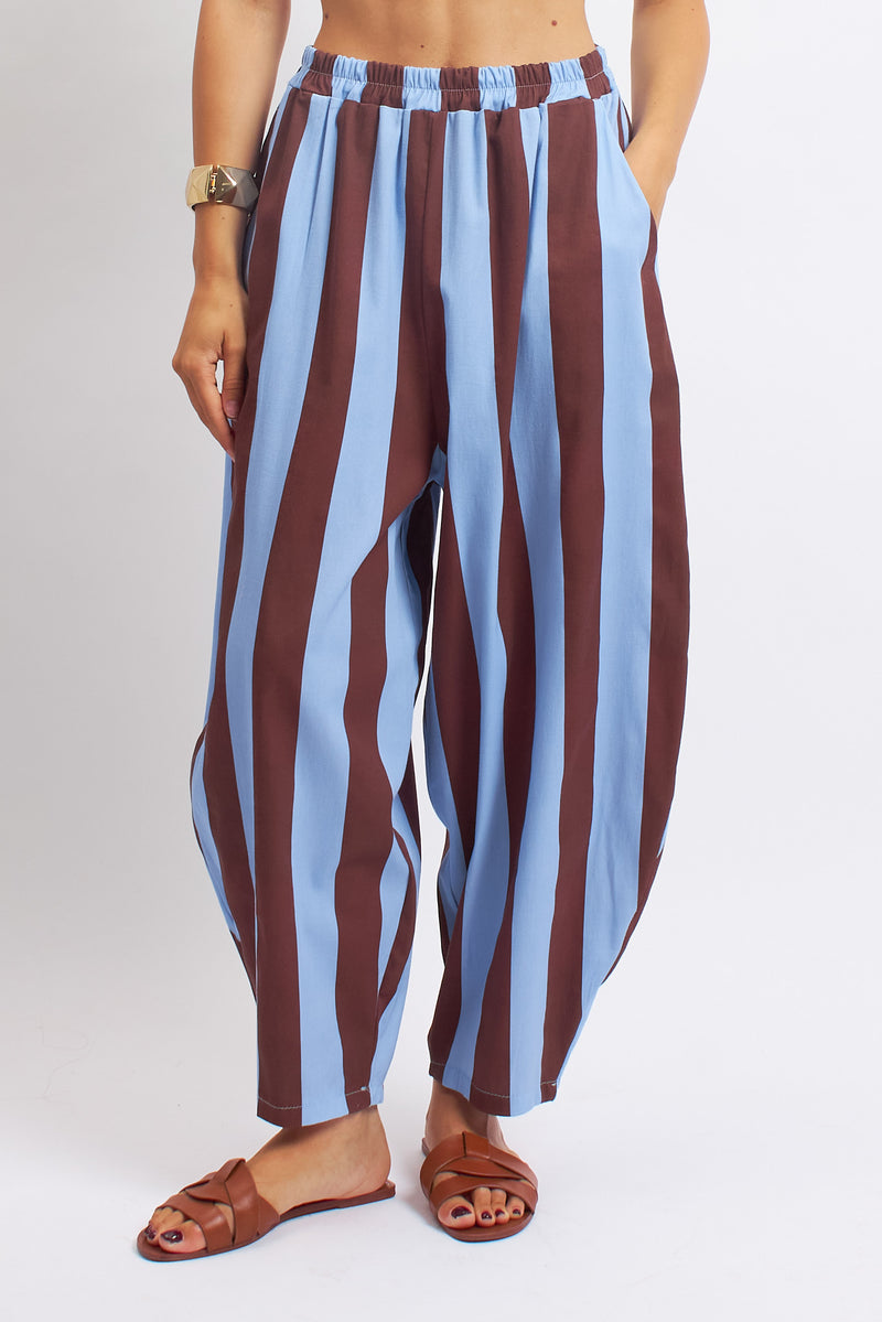 Pantalone Barrel a righe