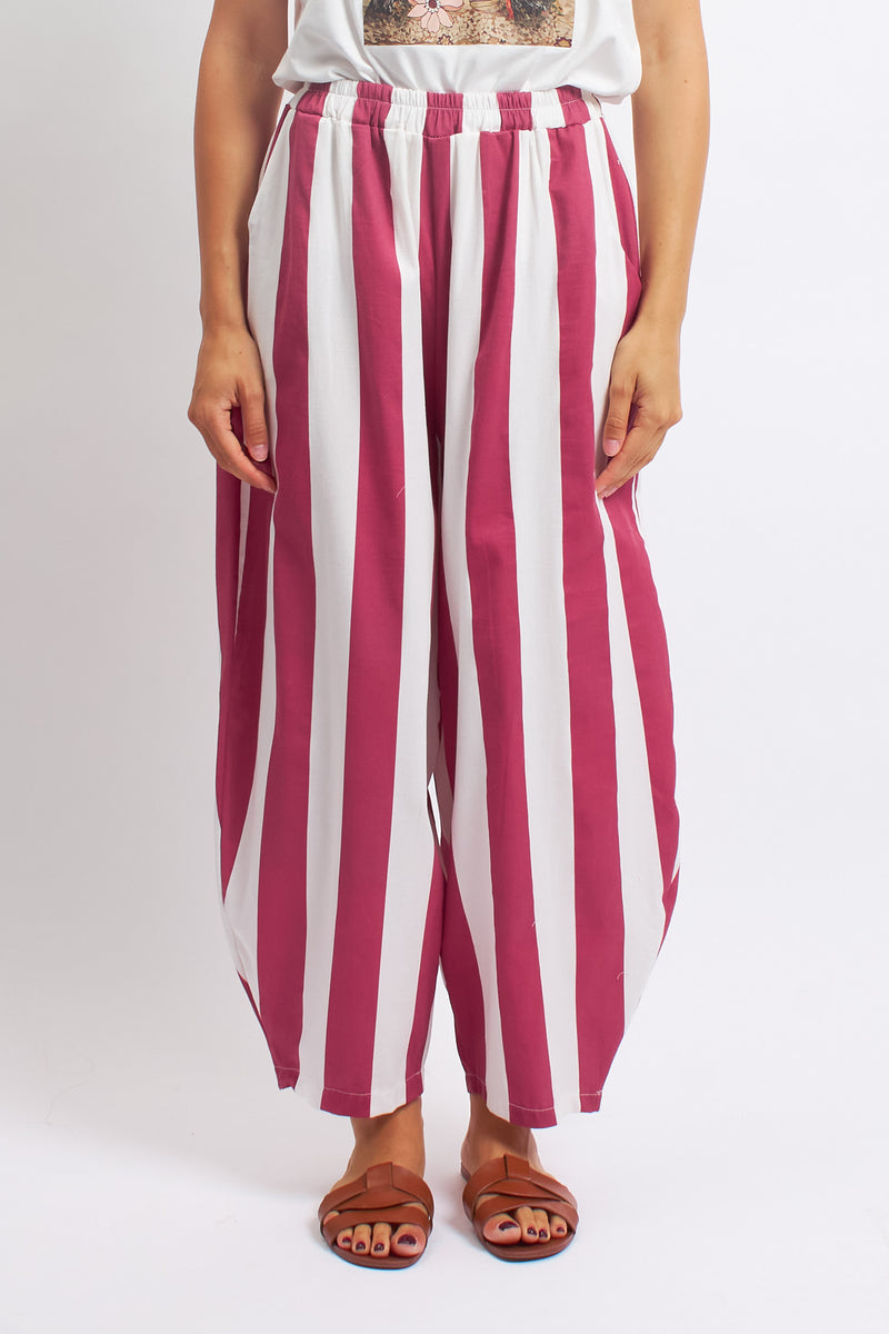 Pantalone Barrel a righe