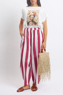 Pantalone Barrel a righe