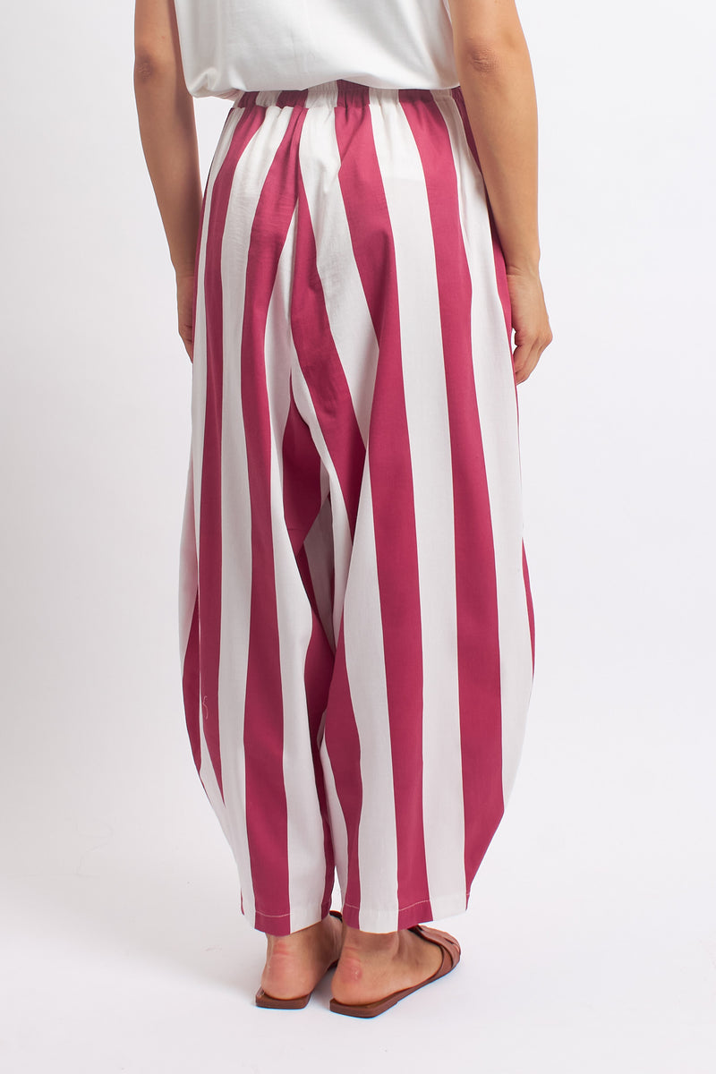 Pantalone Barrel a righe