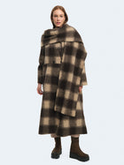 Cappotto lungo in lanacotta con sciarpa