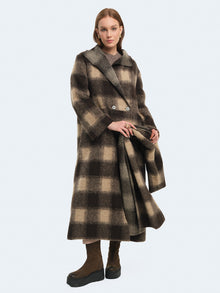 Cappotto lungo in lanacotta con sciarpa