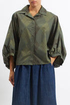 Camicia in cotone con manica a palloncino