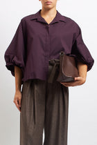 Camicia in cotone con manica a palloncino