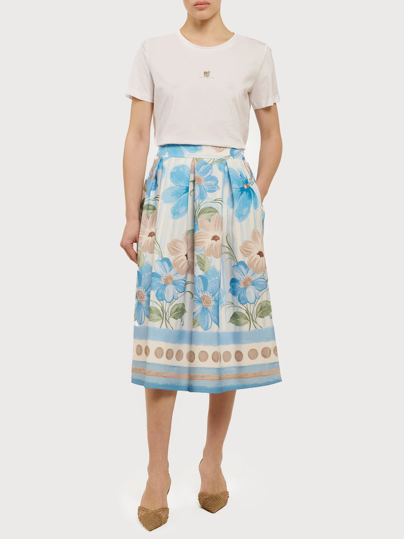 Gonna midi con fiori