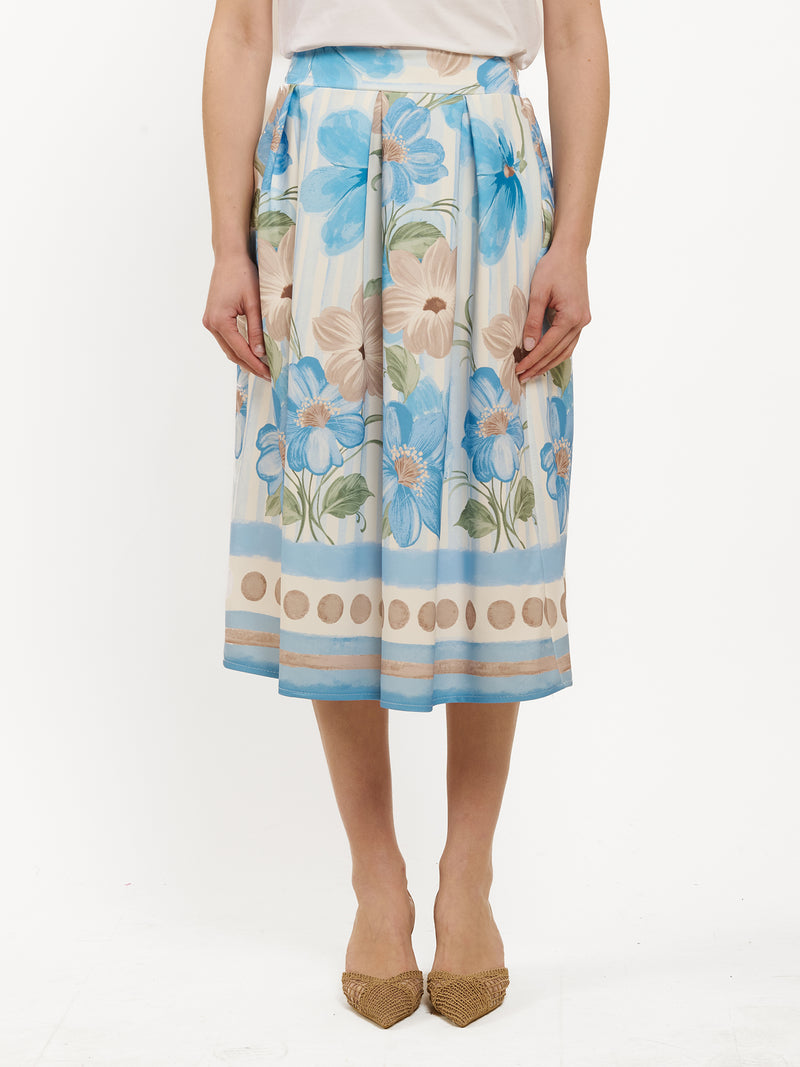 Gonna midi con fiori