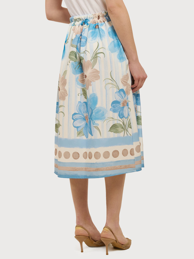 Gonna midi con fiori