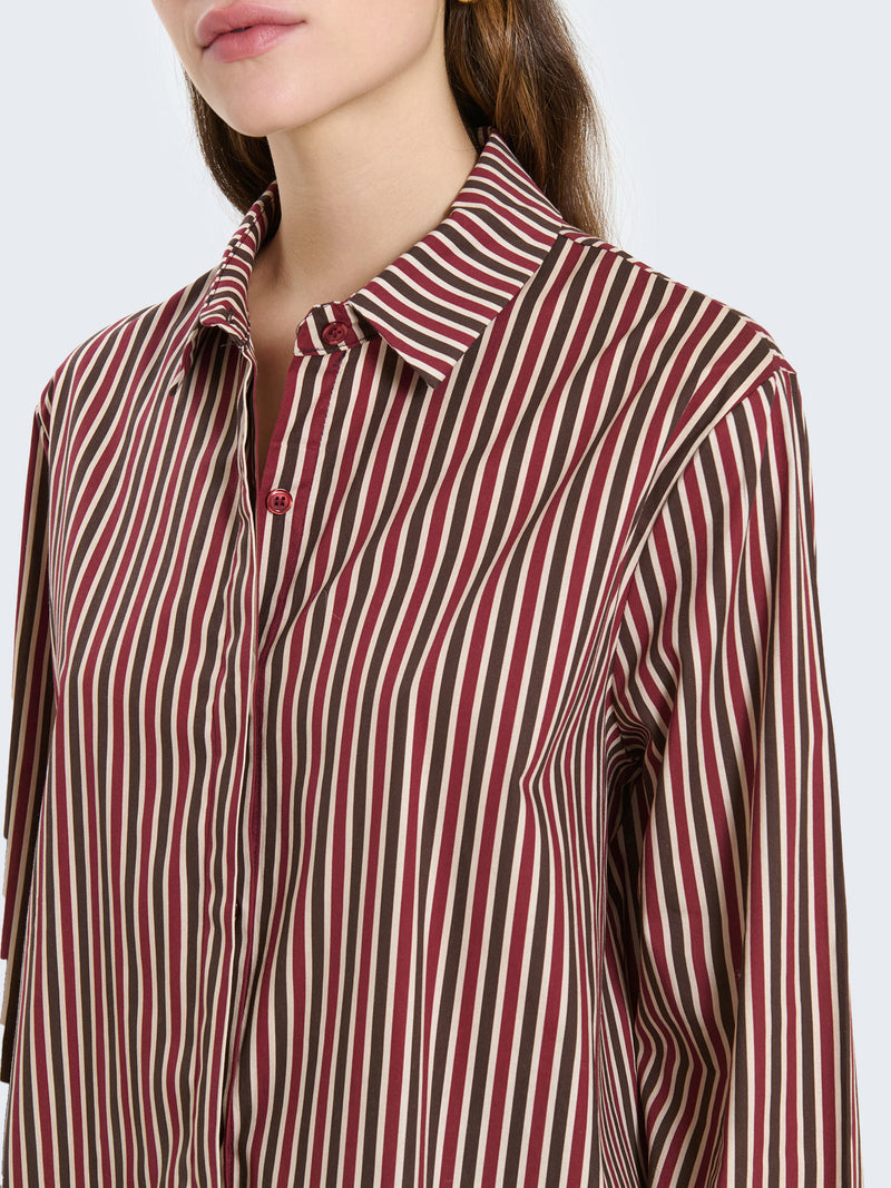 Camicia in cotone a righe