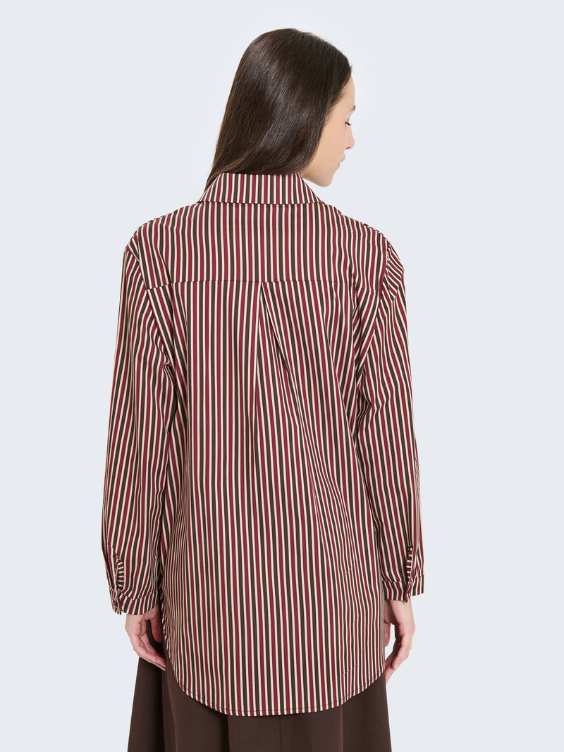 Camicia in cotone a righe
