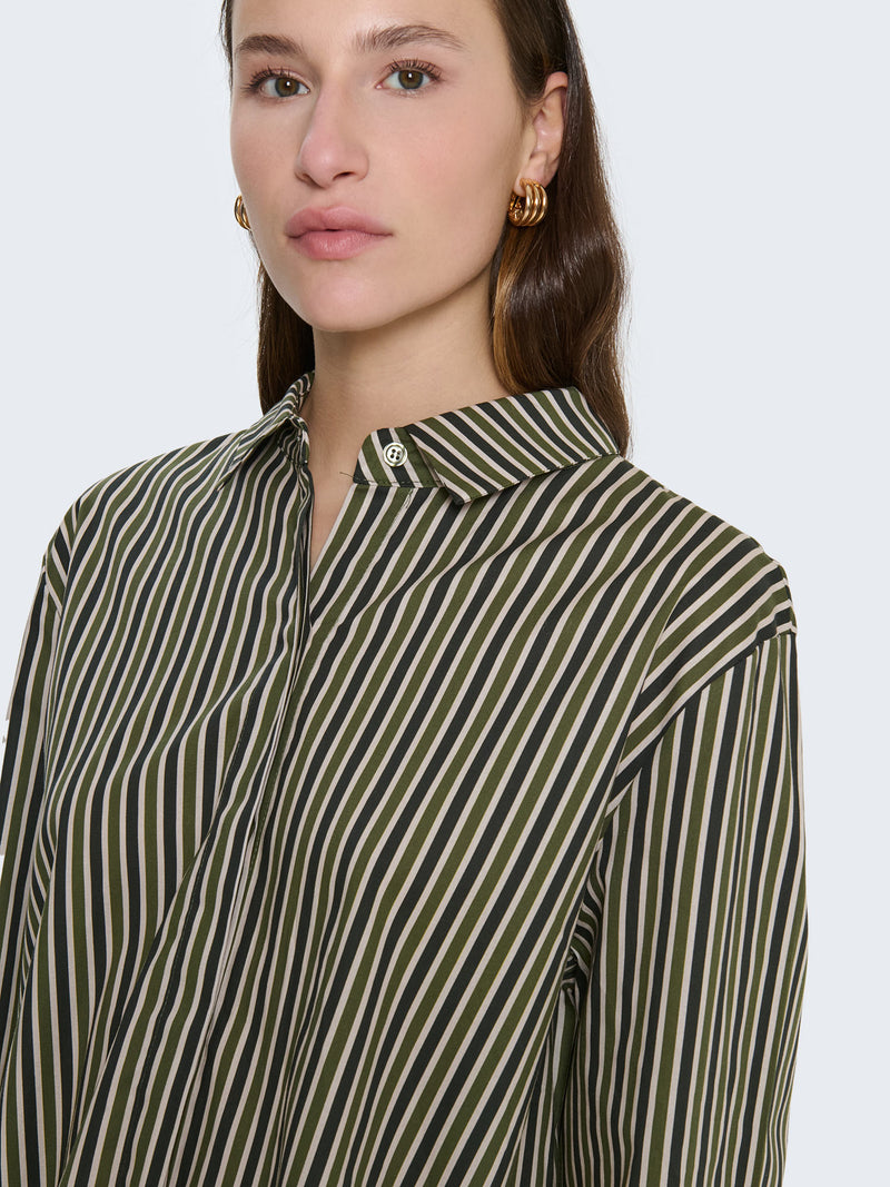 Camicia in cotone a righe