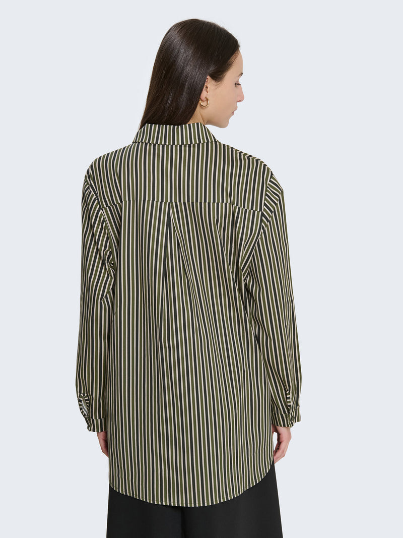Camicia in cotone a righe
