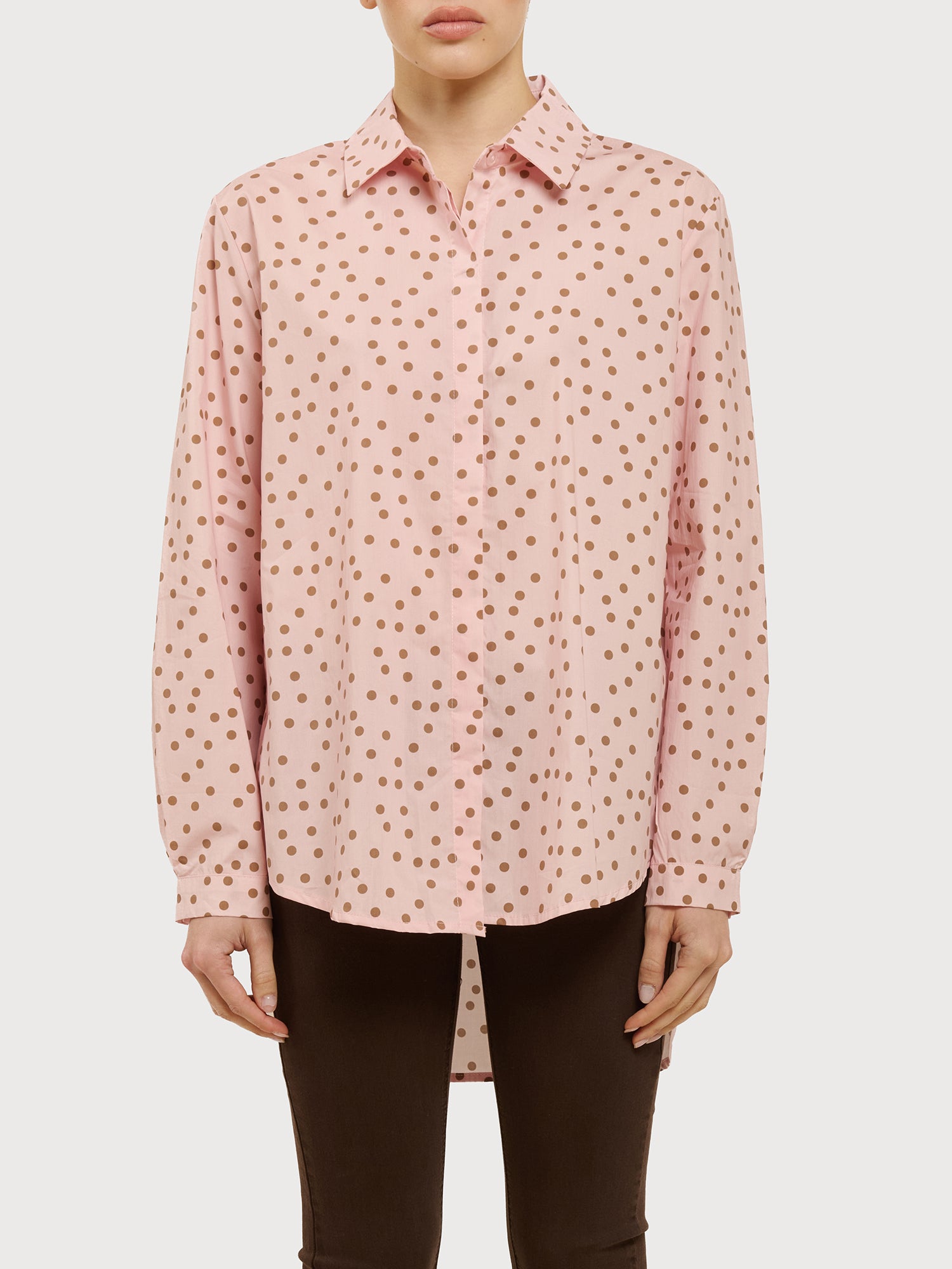 Camicia in cotone con pois