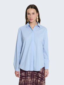 Camicia in cotone tinta unita