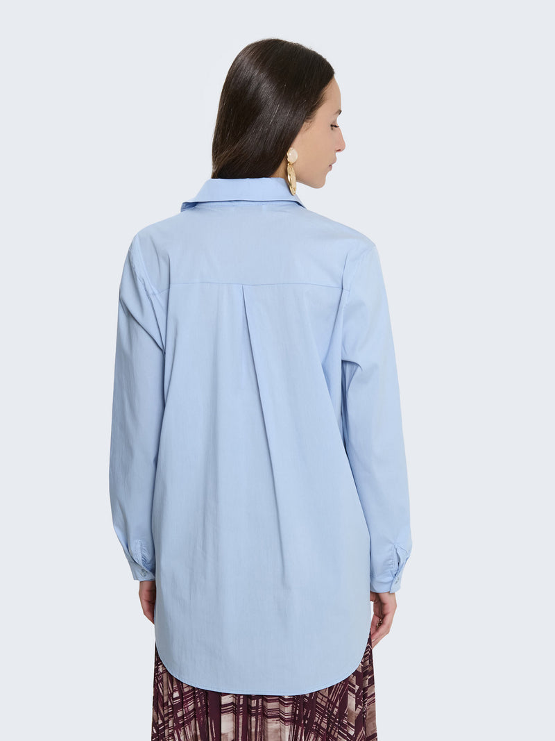 Camicia in cotone tinta unita