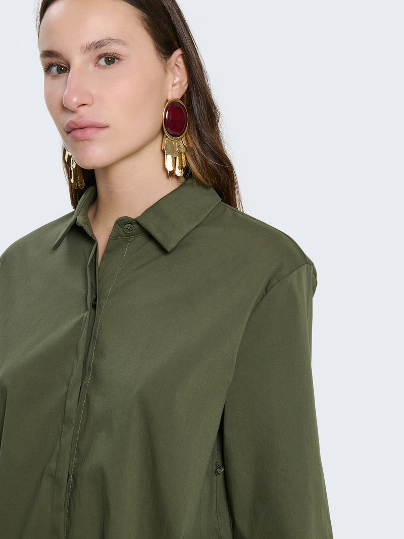 Camicia in cotone tinta unita