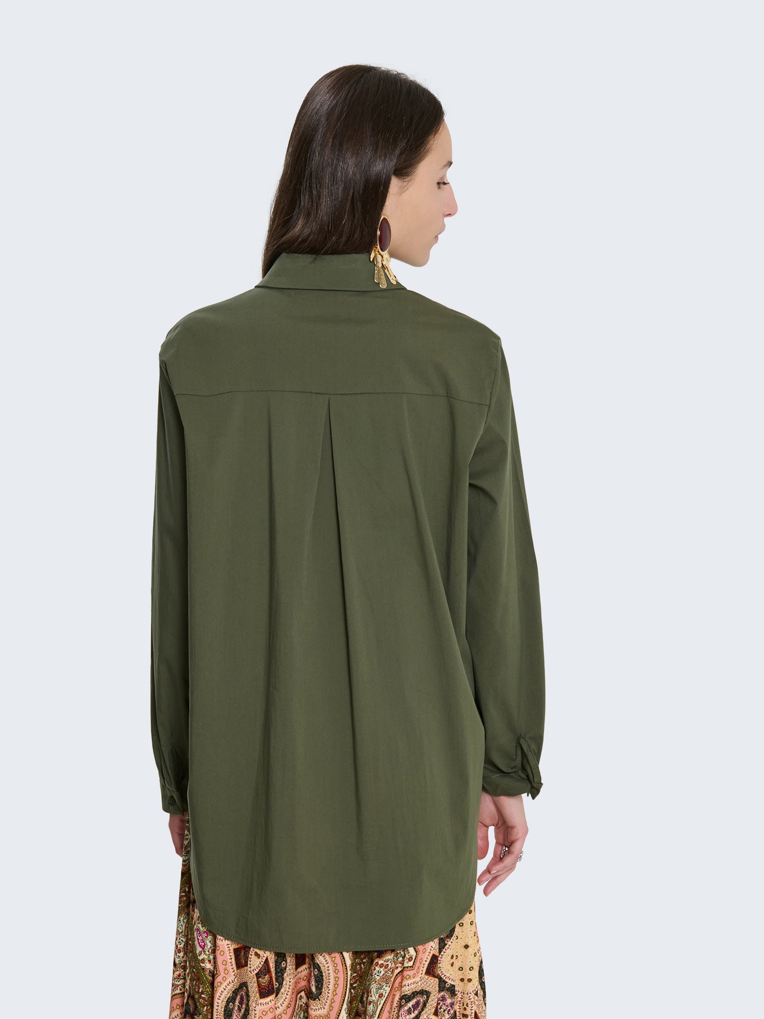 Camicia in cotone tinta unita