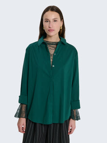 Camicia in cotone tinta unita