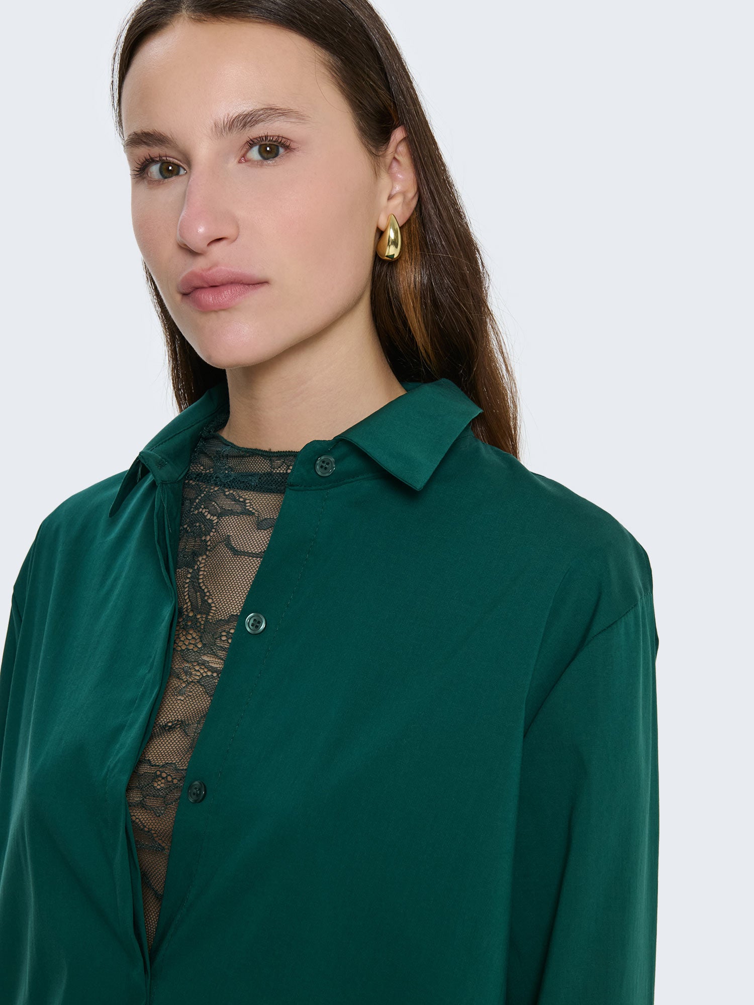 Camicia in cotone tinta unita