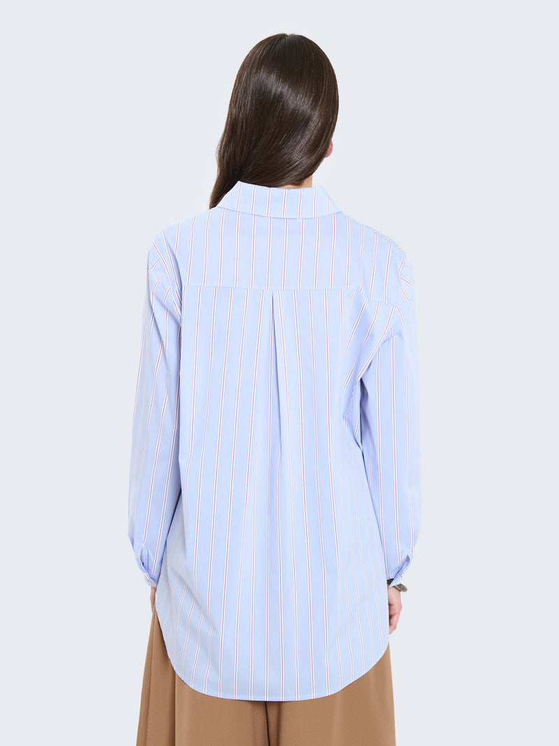 Camicia in cotone a righe