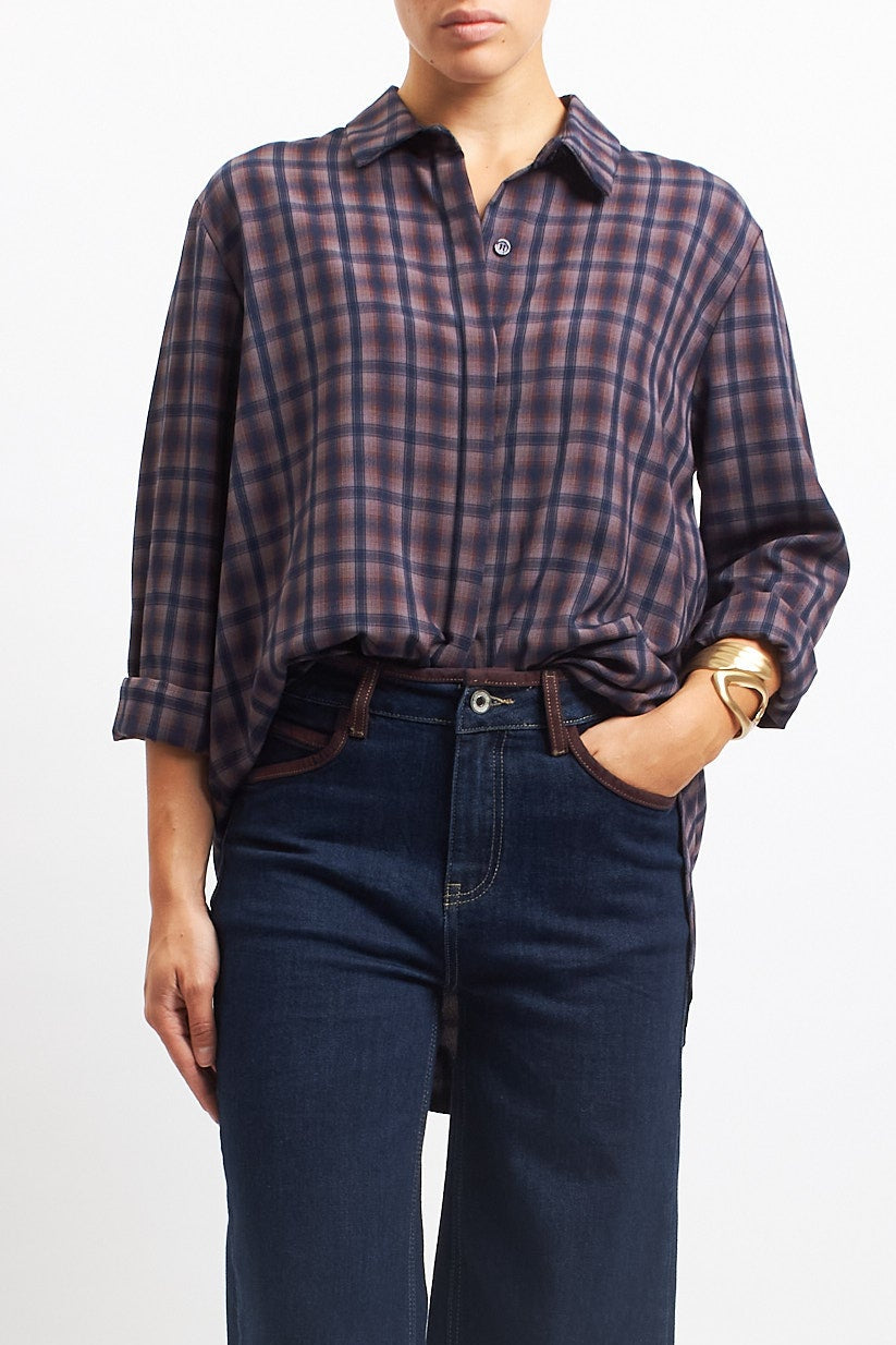 Camicia con pattern check tartan