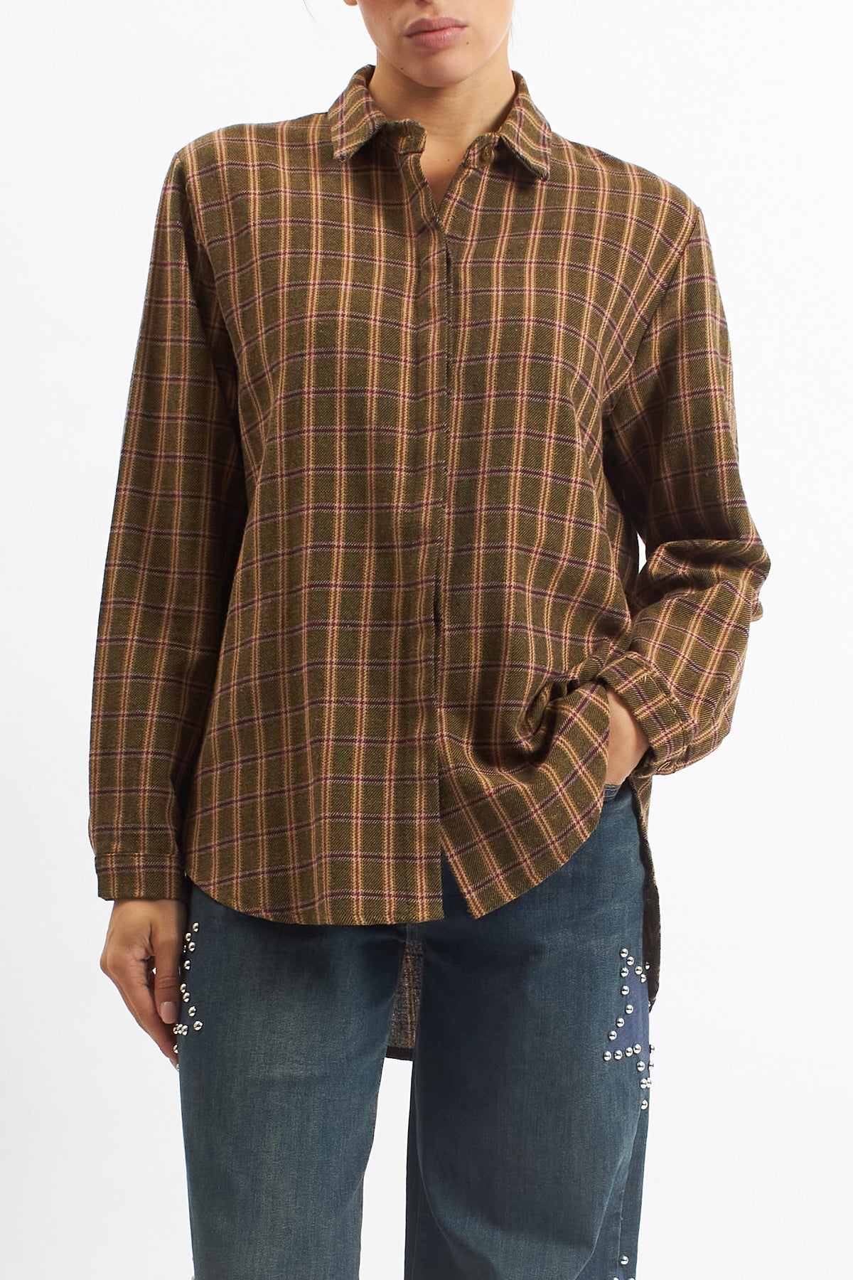 Camicia con fantasia a quadri