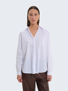 Camicia in cotone tinta unita