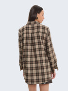 Oversized checked shirt