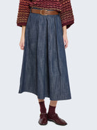 Gonna in denim con cintura
