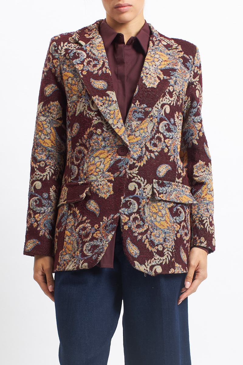 Blazer lungo Jaquard