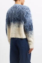 Cardigan in lana con effetto degradè